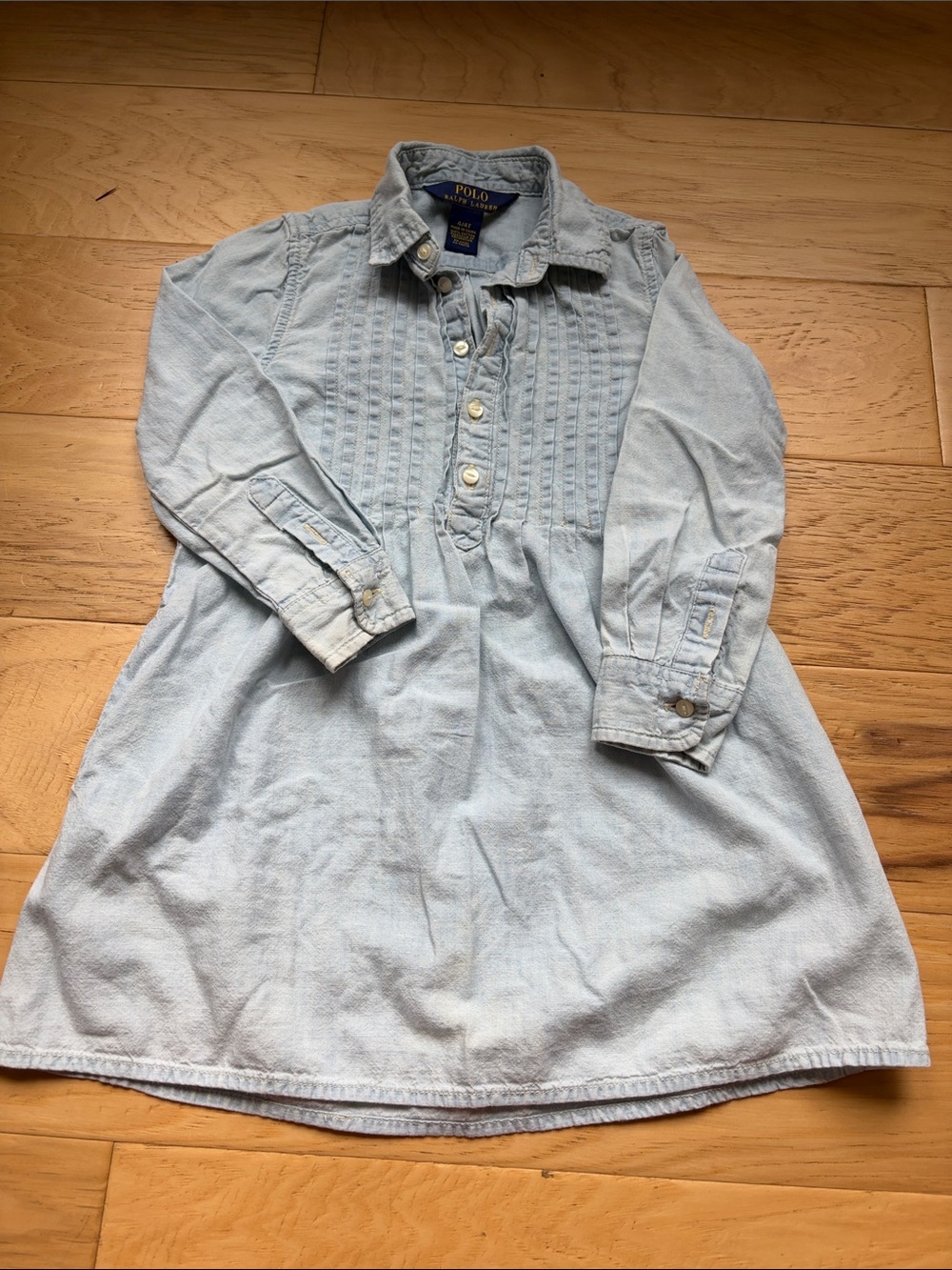 Polo by Ralph Lauren Light Blue Girls' Denim Dress Shirt